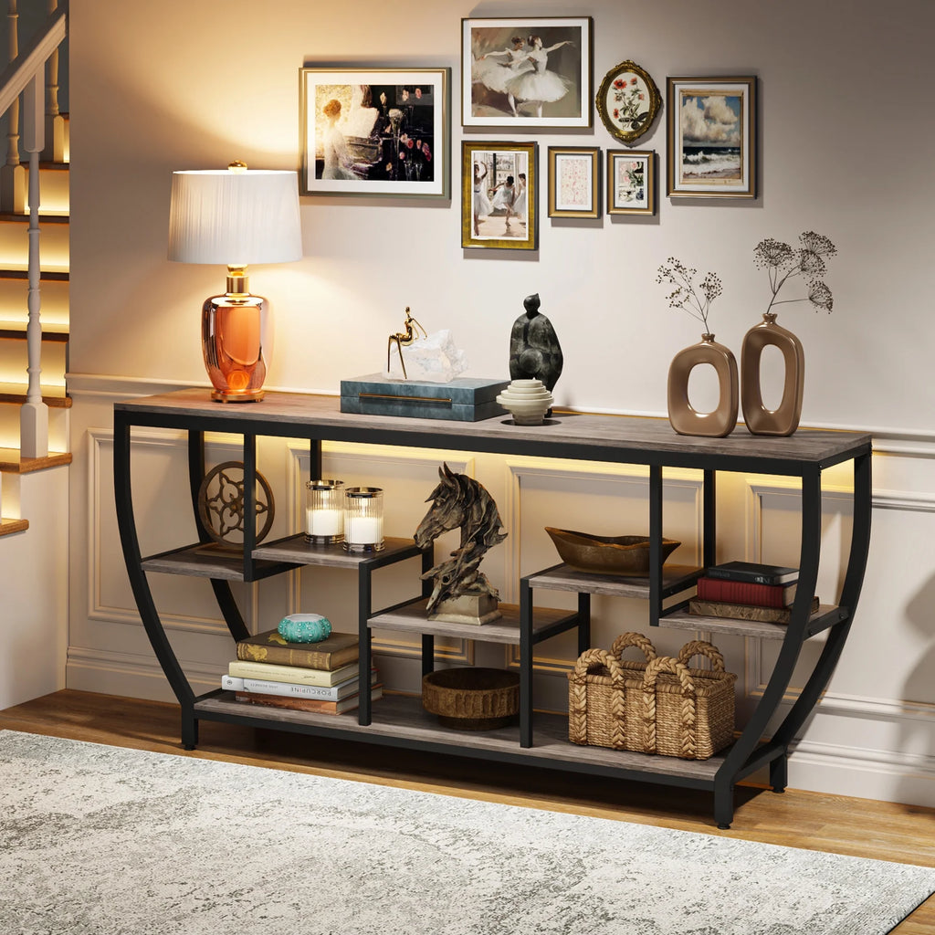 70.9 Inches Console Table with Shelves V8411