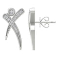 14K White Gold Lab Grown Diamond Stud Earrings A4026