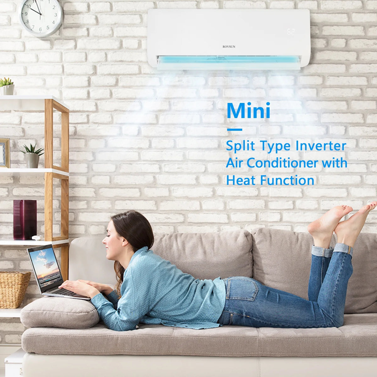 9,000 BTU Mini Split AC/Heating System with Inverter G45112