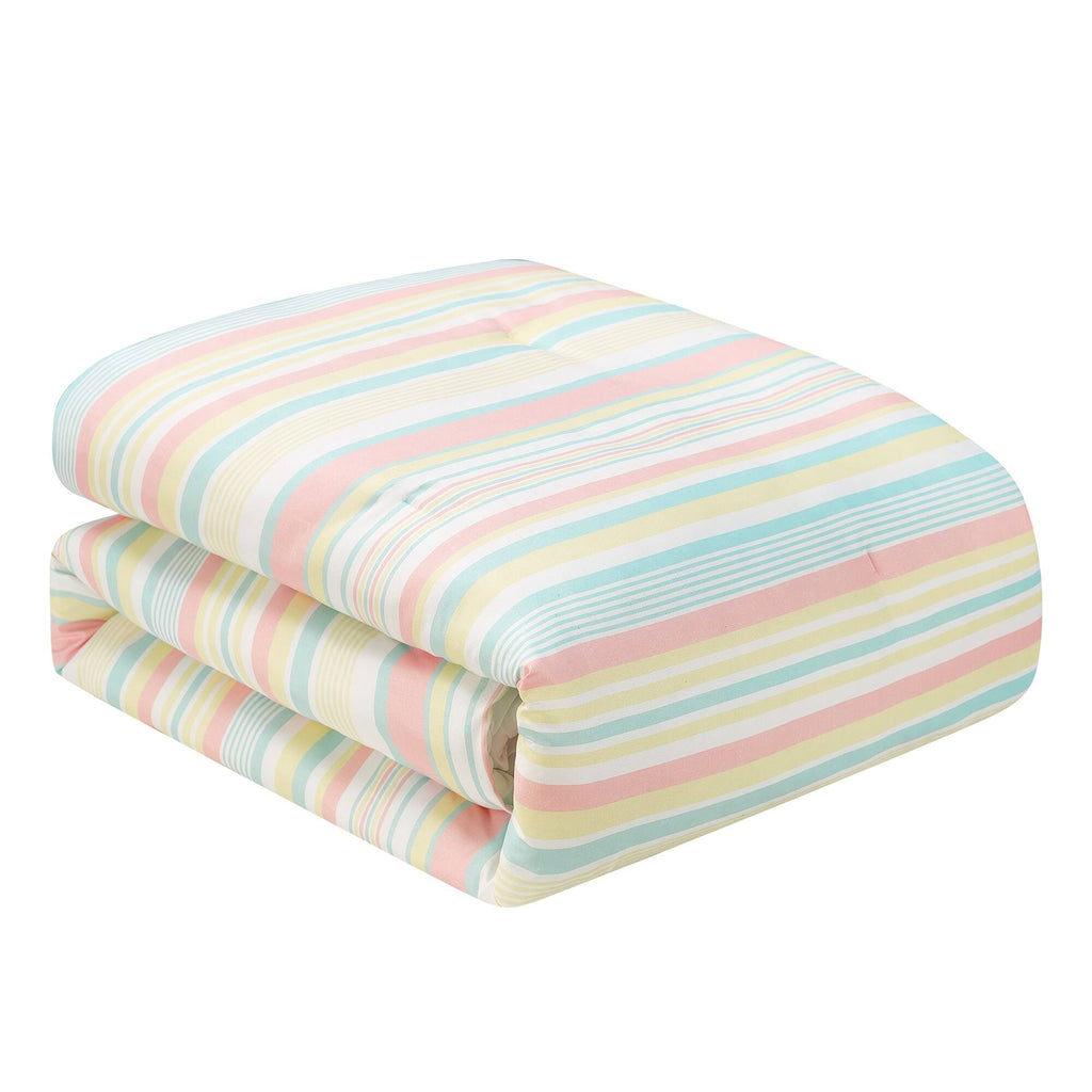 King 10-Piece Rainbow Stripe Bedding Set H7844