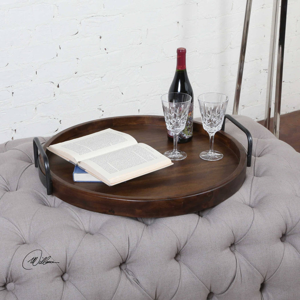 Round Wooden Tray F918