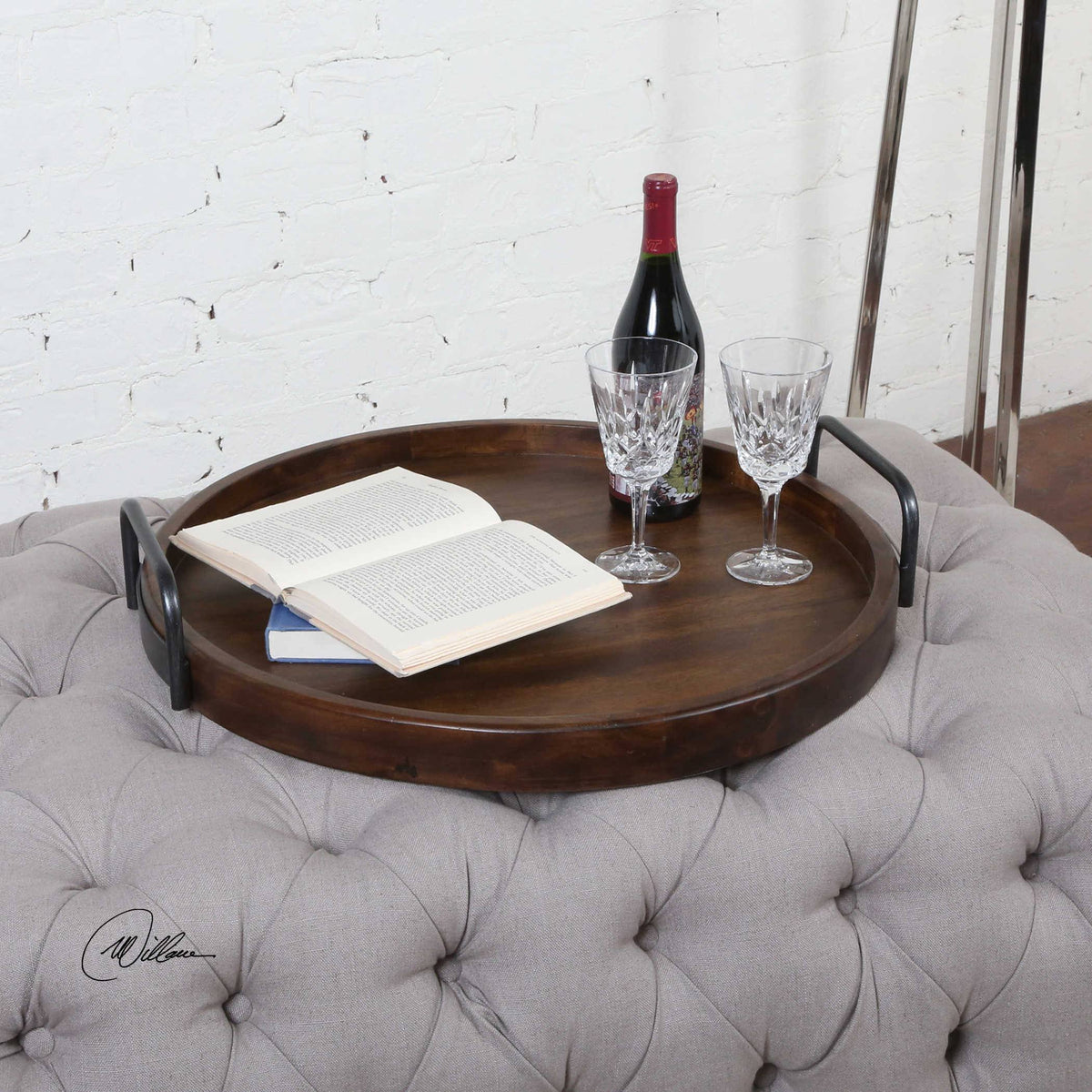 Round Wooden Tray F918