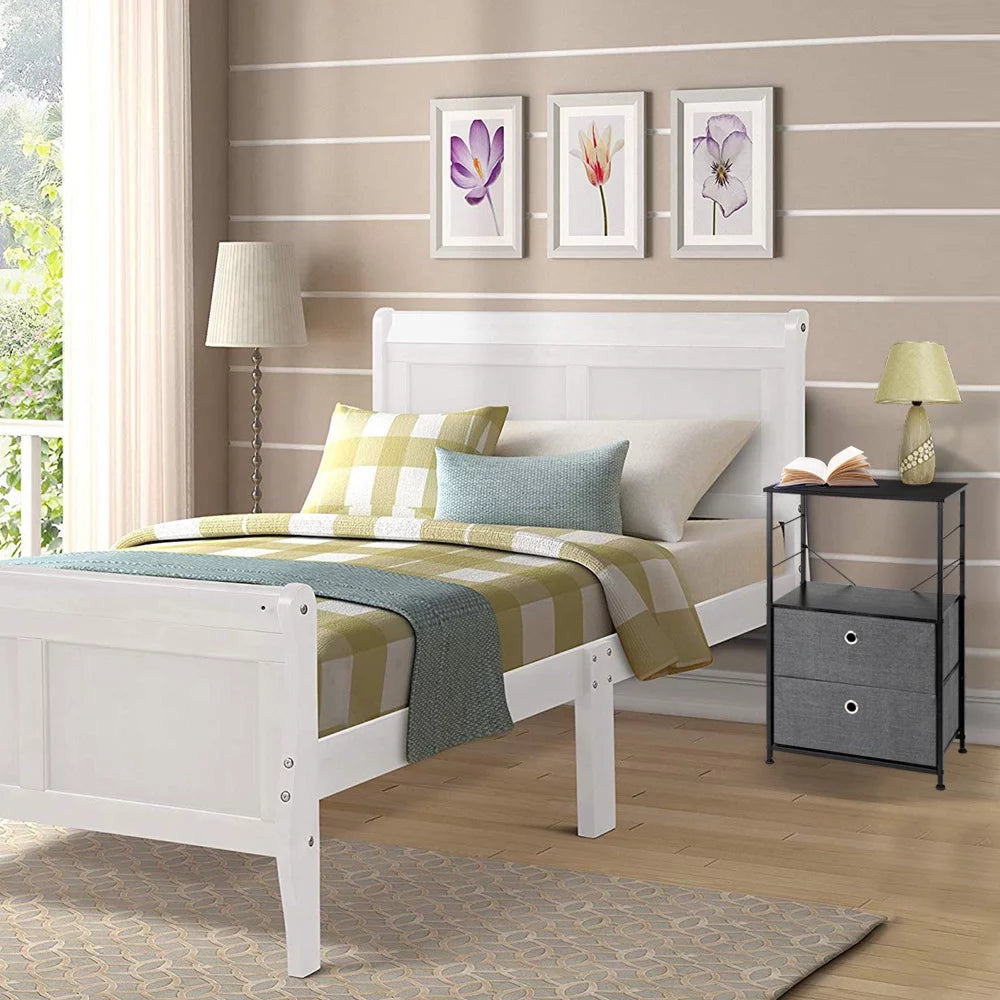 2 Drawer Nightstand with Shelf F974673