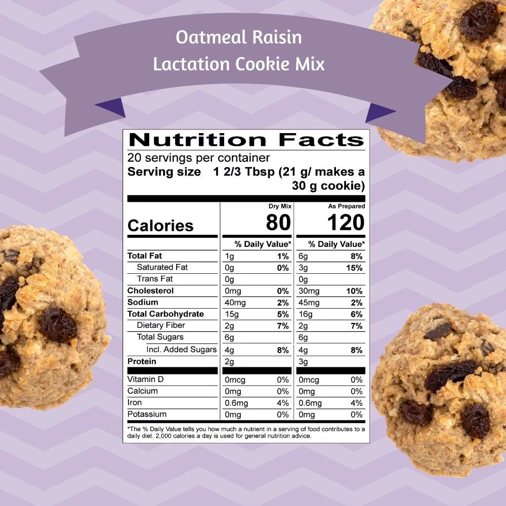 Oatmeal Raisin Soft Baked Lactation Cookie Mix 15oz G81011
