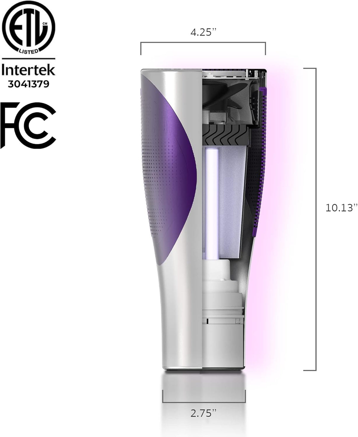 Filterless Portable Car Air Purifier with UV-C Light Z8756