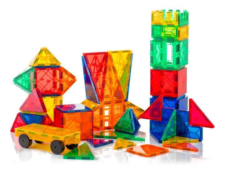 120-Piece Magnetic Tiles Set with Carrying Bag T273958