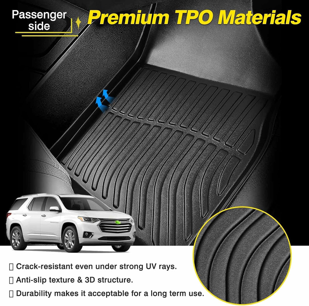 All Weather Heavy Duty Floor Mat for Chevrolet Traverse Y62928