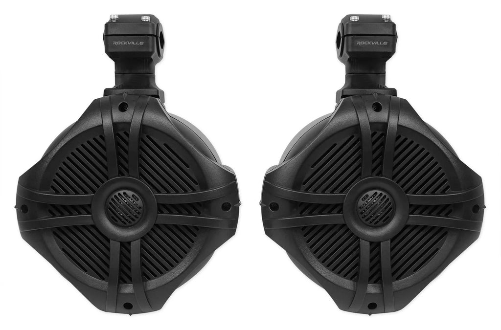 6.5 Black Marine Wakeboard Tower Speakers with Covers U9231