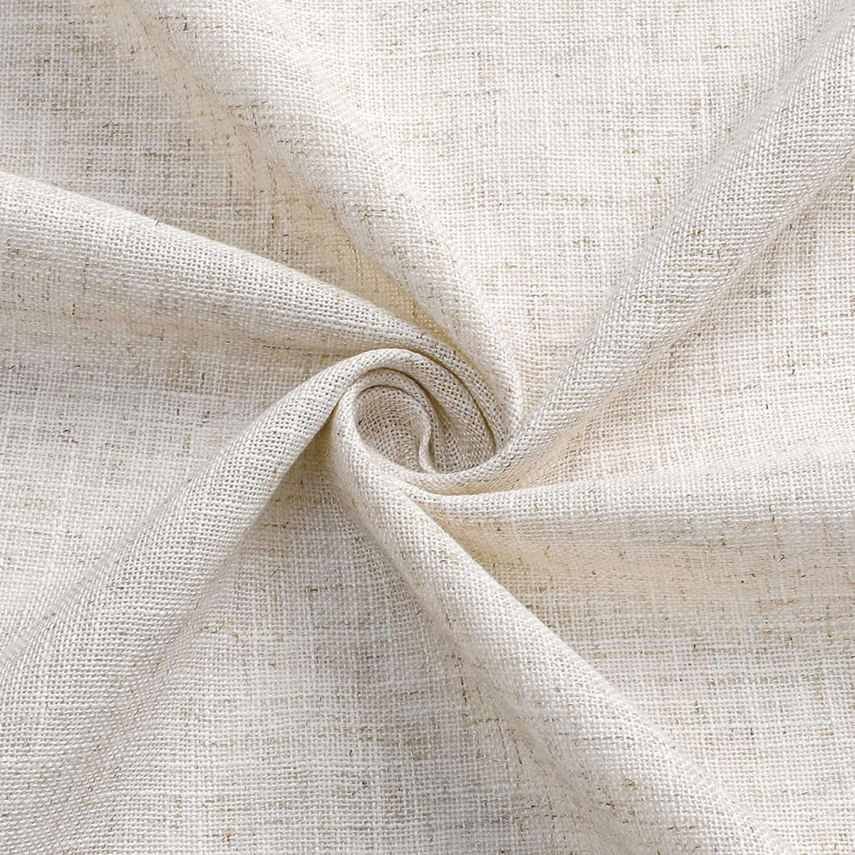 Beige Semi Sheer Linen Curtains 2 Panels 40''x84'' Y9065