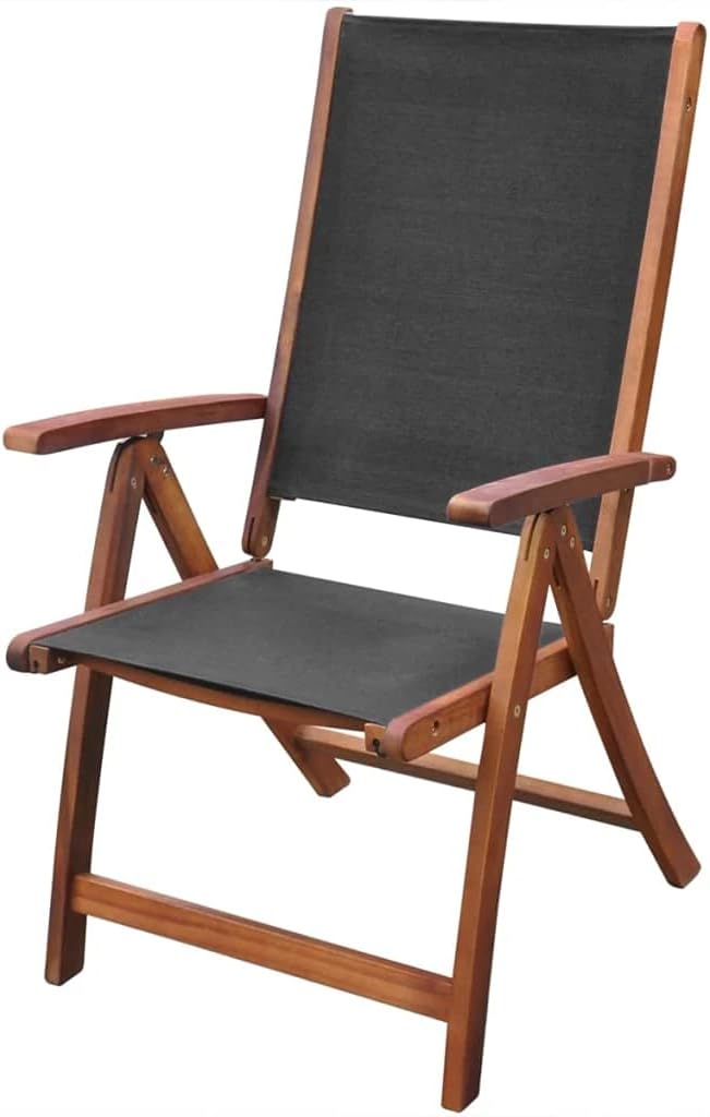 2X Solid Acacia Wood Garden Folding Chair Y40950