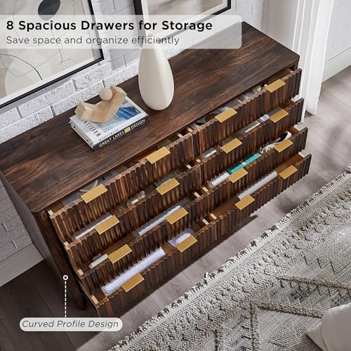 7 Drawer Wood Dresser with Faux Marble Top P701