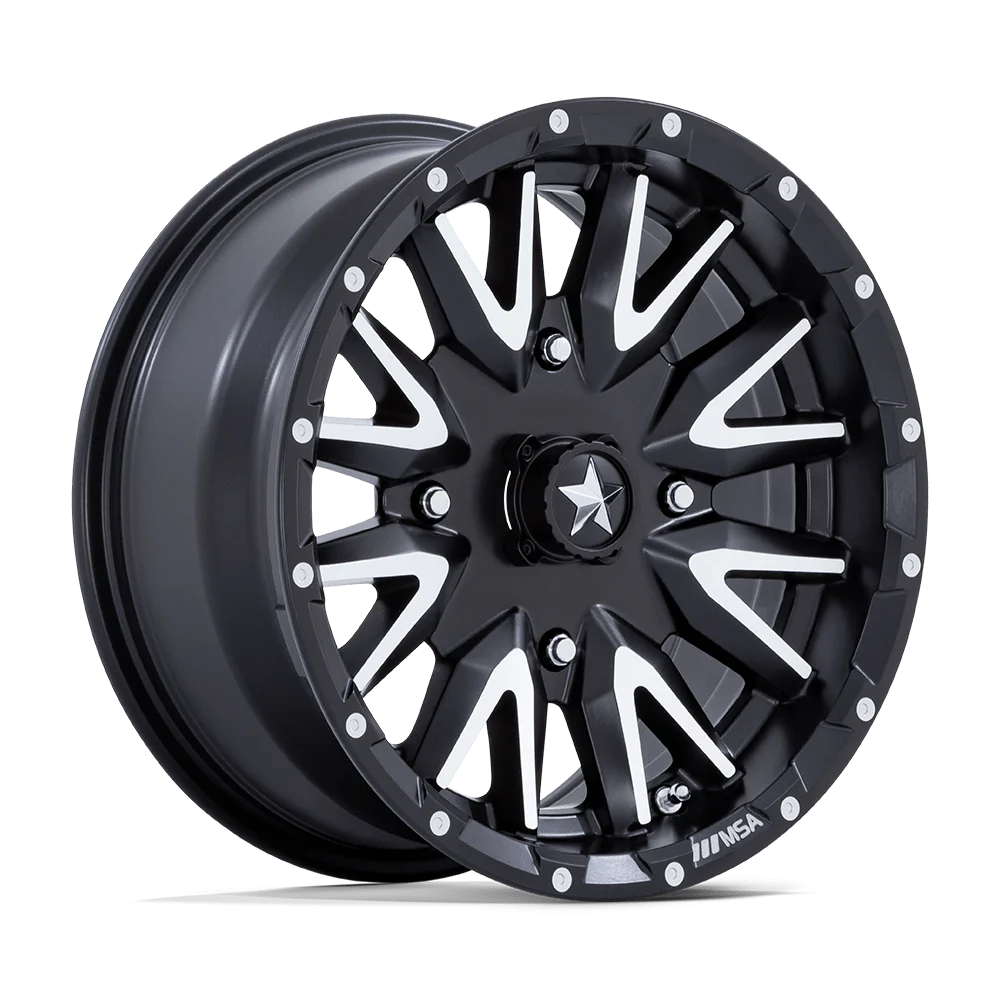 Matte Black Machined 14x7 Wheel 4x110 N776