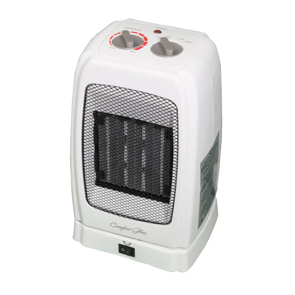 White Portable Oscillating Ceramic Fan Heater with Thermostat H245