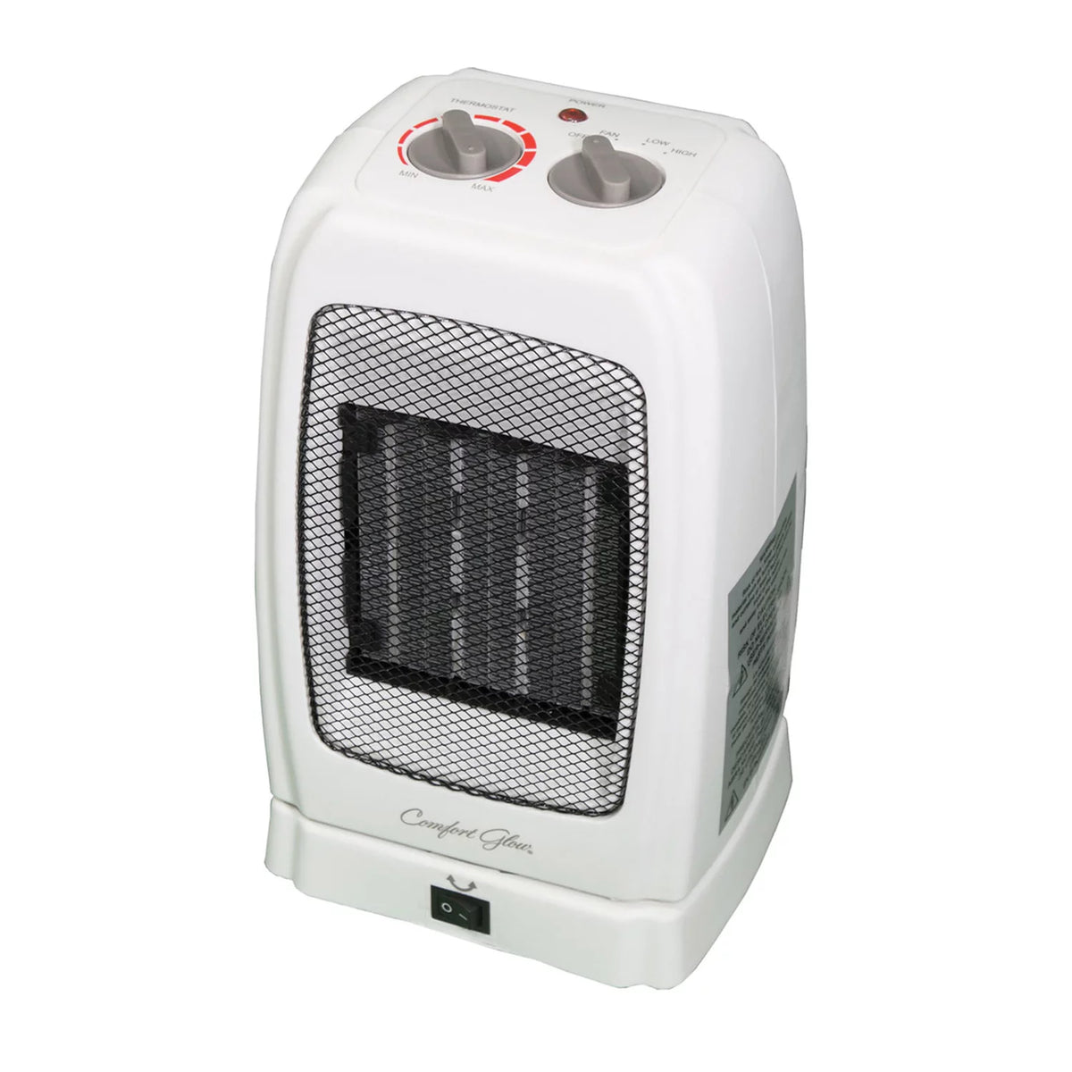 White Portable Oscillating Ceramic Fan Heater with Thermostat H245