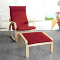 Velvet Burgundy Red Chair and Ottoman Covers I13554